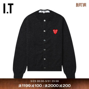 COMME PLAY des GARCONS川久保玲情侣款 圆领羊毛针织开衫 CDG