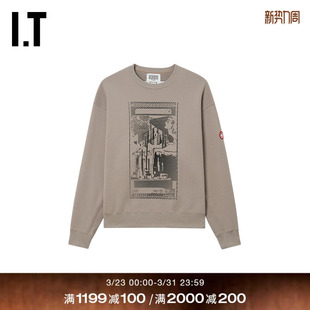 C.E男装 饰套头衫 宽松圆领卫衣新款 图案装 上衣29CS04MQ 潮流个性