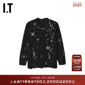 R13女装 破坏感破洞针织衫 新款 复古时尚 别针缀饰绵羊毛毛衣