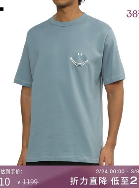 IT MARKAWARE男装圆领短袖T恤新款休闲趣味笑脸装饰半袖0CS01BMP