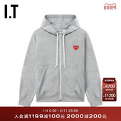 GARCONS川久保玲情侣款 连帽拉链卫衣外搭 COMME des CDG PLAY