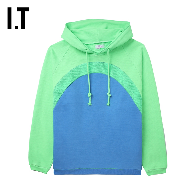ITERL宽松连帽卫衣时尚多巴胺