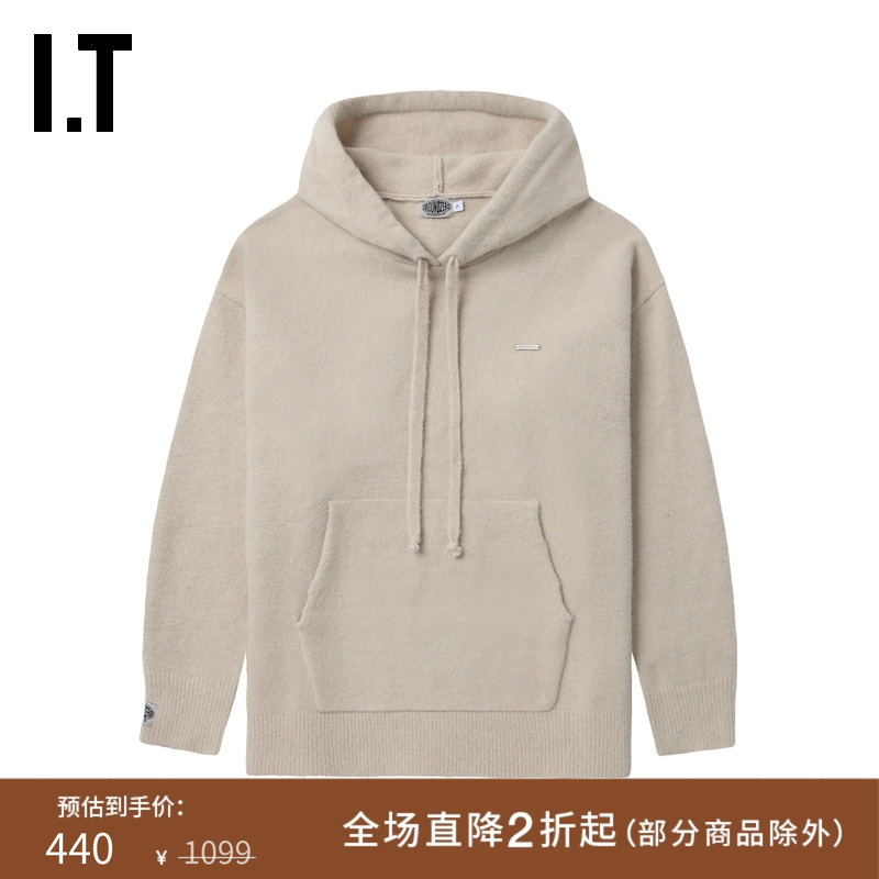 ITGROUNDZERO多色连帽针织衫
