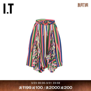 des COMME GARCONS HOMME 条纹连帽拉链大衣 PLUS男斗篷式 CDG