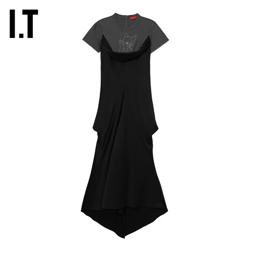 ITCommission假两件连衣裙