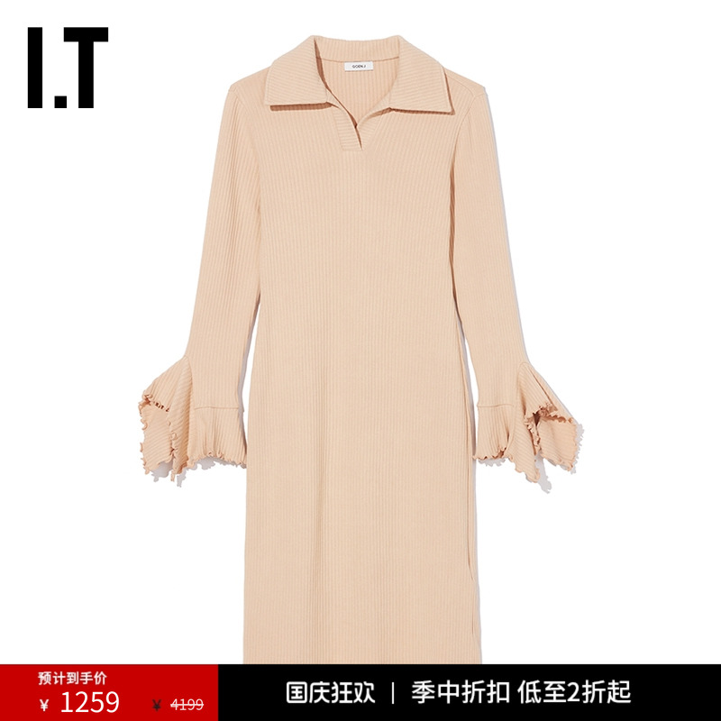 ITGOEN.J针织连衣裙时尚气质