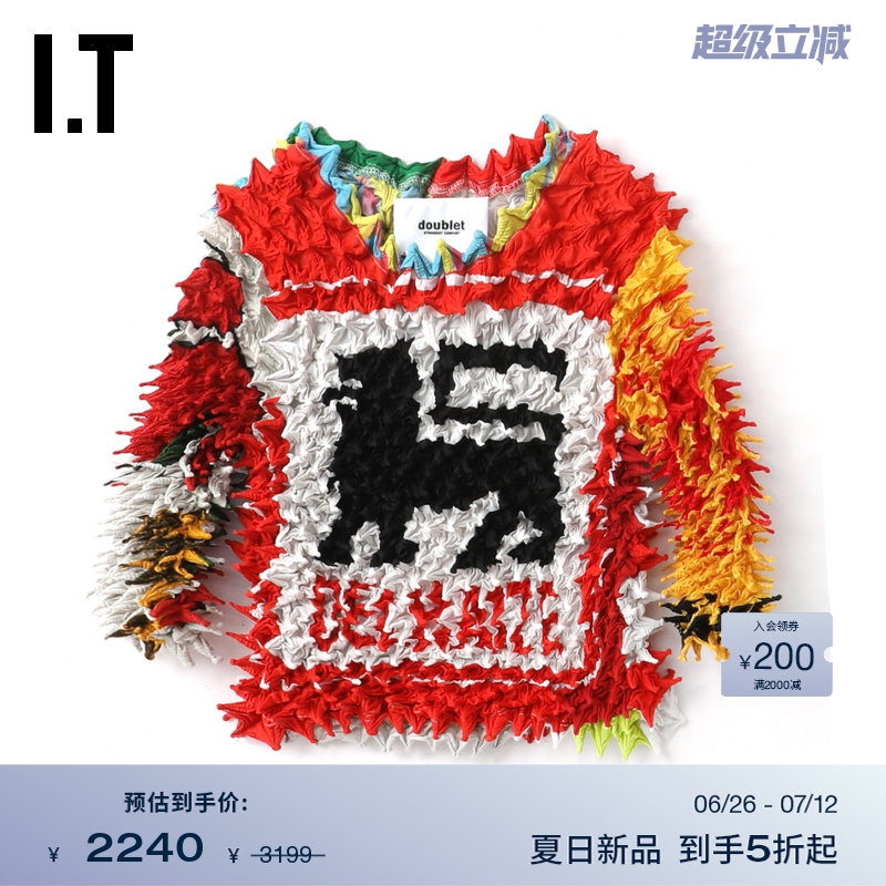 ITdoublet修身九分袖上衣