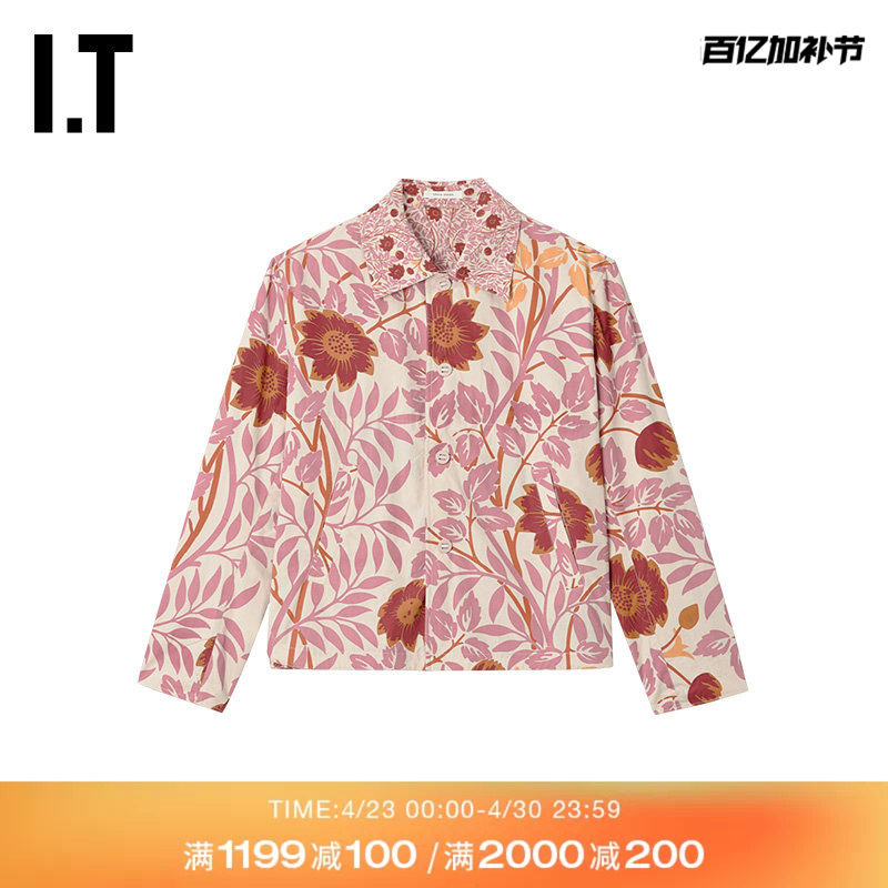 IT CRAIG GREEN男装翻领夹克新款复古文艺风满幅花卉图案装饰外套