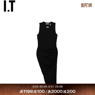 HELMUT 性感热辣露背裙装 LANG女装 连衣裙新款 603001 不对称无袖