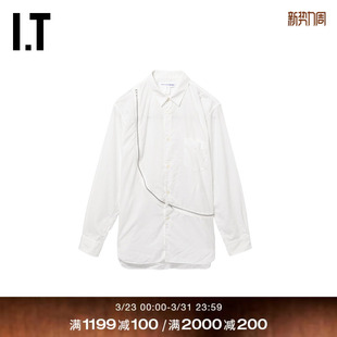 des GARCONS 衬衫 CDG 饰纯色翻领长袖 COMME 拉链装 SHIRT男装