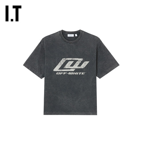 OFF-WHITE™磨白短袖T恤