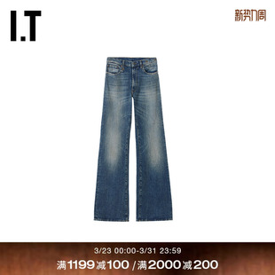 长裤 水洗磨白牛仔裤 新款 摩登时尚 R1381AXQ 合身微喇仔裤 R13女装