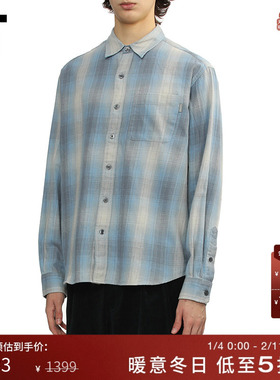 IT THISISNEVERTHAT男装长袖格纹衬衫新款复古通勤格子上衣TL01MP