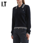 Sporty 新款 Rich女装 polo领针织衫 时尚 气质绞花薄毛衣L124XP