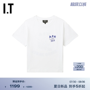 轻松活力图案印花圆领上衣F26524XP A.P.C.女装 合身短袖 T恤新款
