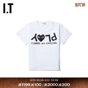 COMME PLAY des GARÇONS川久保玲童装 T恤可爱logo印 短袖 CDG