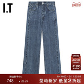 057005X bone女装 rag 新款 长裤 水洗磨白直筒裤 牛仔裤 复古时尚