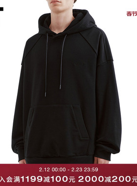 IT JUUN.J男装宽松连帽卫衣新款潮流休闲廓形连帽衫上衣141P24MQ
