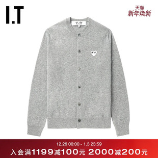 COMME PLAY des GARCONS川久保玲情侣款 圆领羊毛针织开衫 CDG