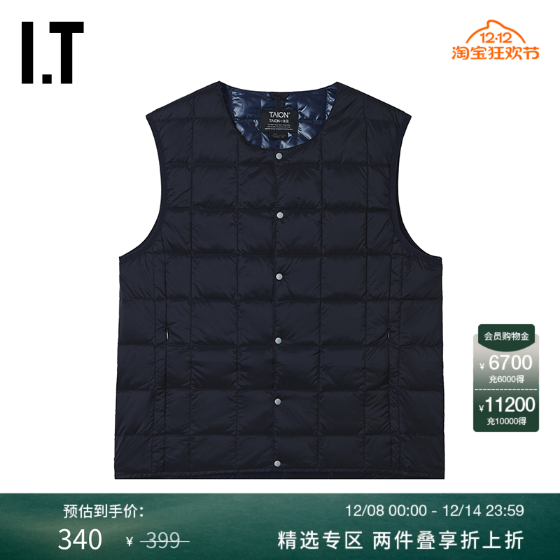 ITTAION按扣羽绒马甲帅气休闲