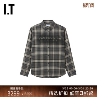 OFF 复古潮男格子衫 WHITE™男装 格纹衬衫 新款