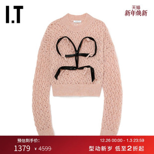 Chen女装 Shengtan 镂空针织衫 新款 饰毛衣254186 蝴蝶结装 Louis