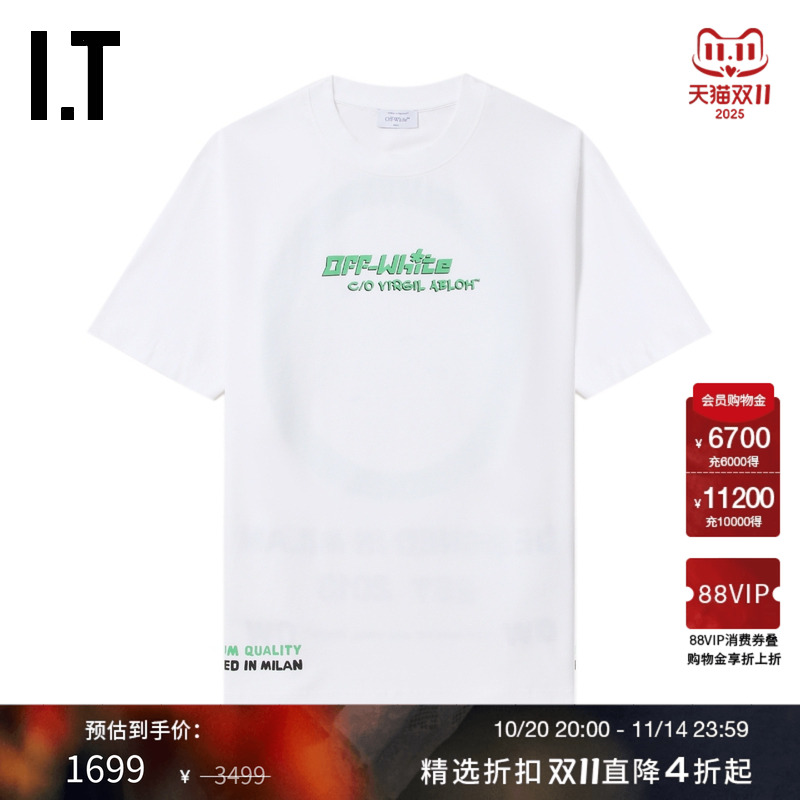 ITOFF-WHITE™人物印花短袖T恤