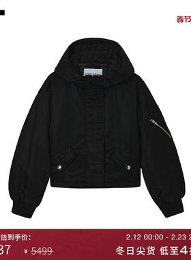 IT STAND STUDIO女装连帽拉链夹克新款帅气酷感棉服外套665682XP