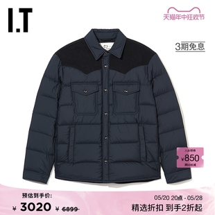 翻领羽绒外套新款 时尚 Woolrich男装 绗缝面包服羽绒服UT2420NL