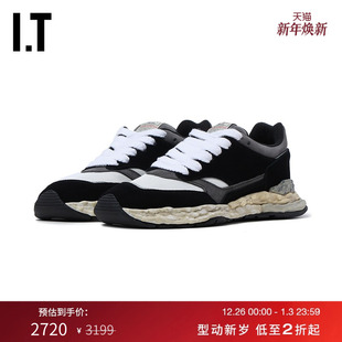 Mihara 复古质感拼接休闲鞋 Yasuhiro女款 新款 710BLA 做旧运动鞋