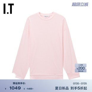 简约时尚 T恤新款 Nagonstans女装 基础圆领上衣880191XO 纯色长袖