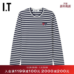 COMME PLAY des GARCONS川久保玲情侣条纹长袖 T恤清爽时尚 CDG