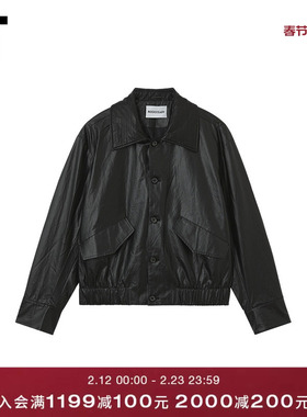 IT ROCKSTEADY男装翻领排扣夹克新款复古有型休闲外套03ABLKMQ