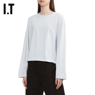 IT rag & bone女装细条纹长袖T恤新款简约舒适内搭上衣RE7226XQ