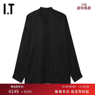 Rick 新款 Owens男装 衬衫 酷感有型纯色上衣93HSCHMP 无领长袖