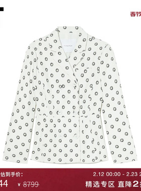 IT pushBUTTON女装西装夹克新品摩登雏菊满印双排扣外套30105WXJ