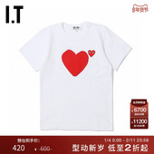 COMME 新品 des PLAY女装 T恤2019秋季 GARÇONS 短袖 爱心221X7