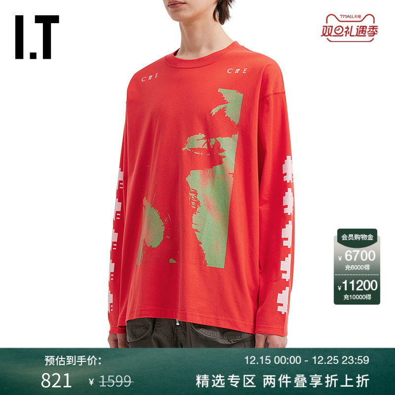 ITC.E圆领长袖T恤潮酷有型