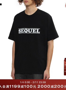 IT SEQUEL男装宽松短袖T恤新款简洁休闲风logo装饰圆领半袖ST03MQ