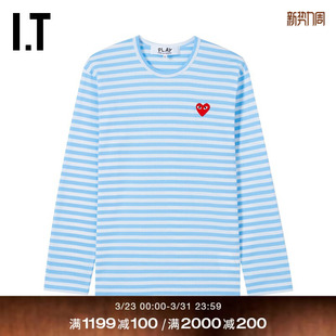 COMME PLAY des GARCONS川久保玲情侣条纹长袖 T恤清爽时尚 CDG
