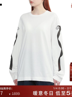 IT Simone Rocha女装宽松长袖T恤新款蝴蝶结印花圆领上衣5194P4XP