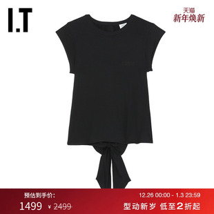 上衣新款 合身飞袖 简约随性露背系带上衣TO110BXM VETEMENTS女装