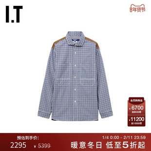 IT JUNYA WATANABE男装格纹衬衫新款复古日潮拼接上衣WPB013MP