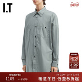 MARKAWARE男装 纯色长袖 衬衫 新款 简约通勤宽松翻领衬衣2SH02CMP