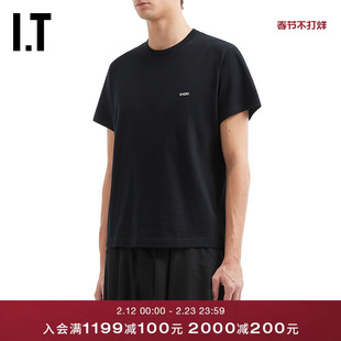 IT KHOKI男装圆领短袖T恤新款休闲简约图案印花半袖6SST04MQ