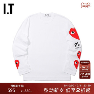 IT CDG PLAY COMME des GARCONS川久保玲冬男装长袖T恤爱心款