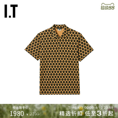 IT满幅花色短袖polo衫时尚亮眼
