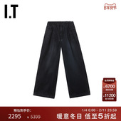 JUUN.J男装 抽绳松紧腰宽松长裤 阔腿裤 牛仔裤 新款 仔裤 X21PD1MP