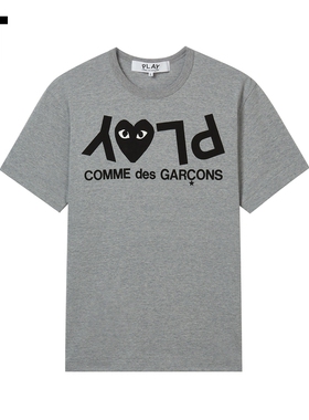 IT CDG PLAY COMME des GARCONS川久保玲情侣爱心logo印花短袖T恤