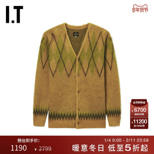 IT NEEDLES男装V领毛绒针织开衫新款复古文艺风针织外套RW3555MP